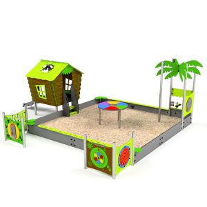 AS3211S Sandkasse med lekehus