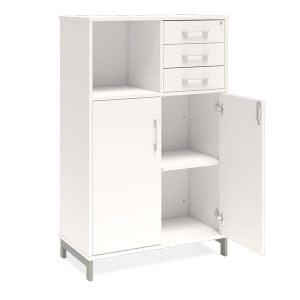 Skap med dører og skuffer