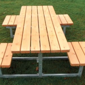 JB1576-1 Benk/bord junior 2 rullestolplass