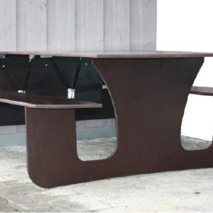 Utendørs sittegruppe opp-nedfellbar, vannfast finèr